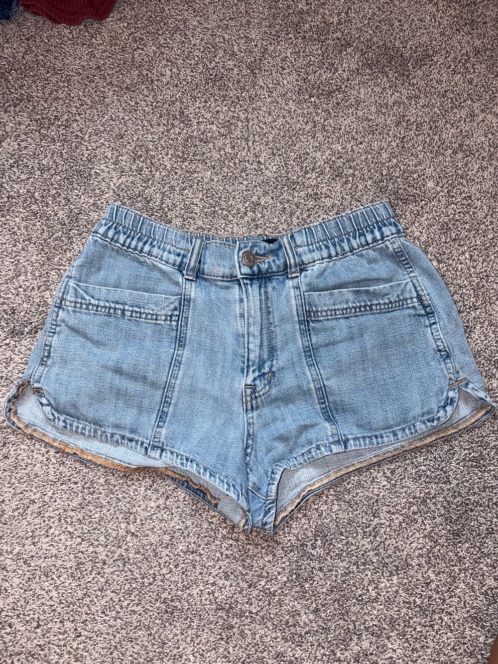 Aeropostale Light Blue Denim Pull-On Shorts